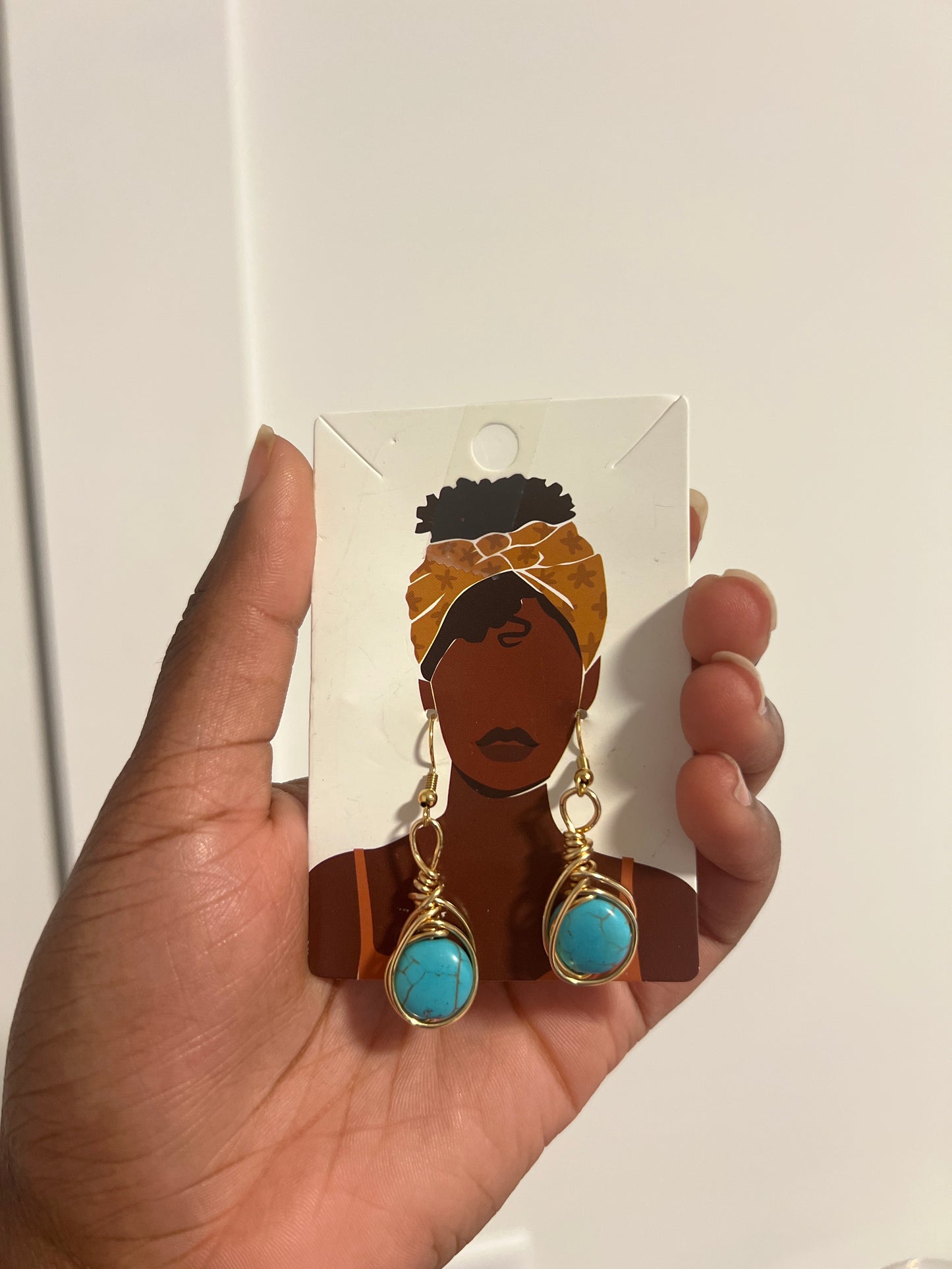 Turquoise Wrapped Earrings