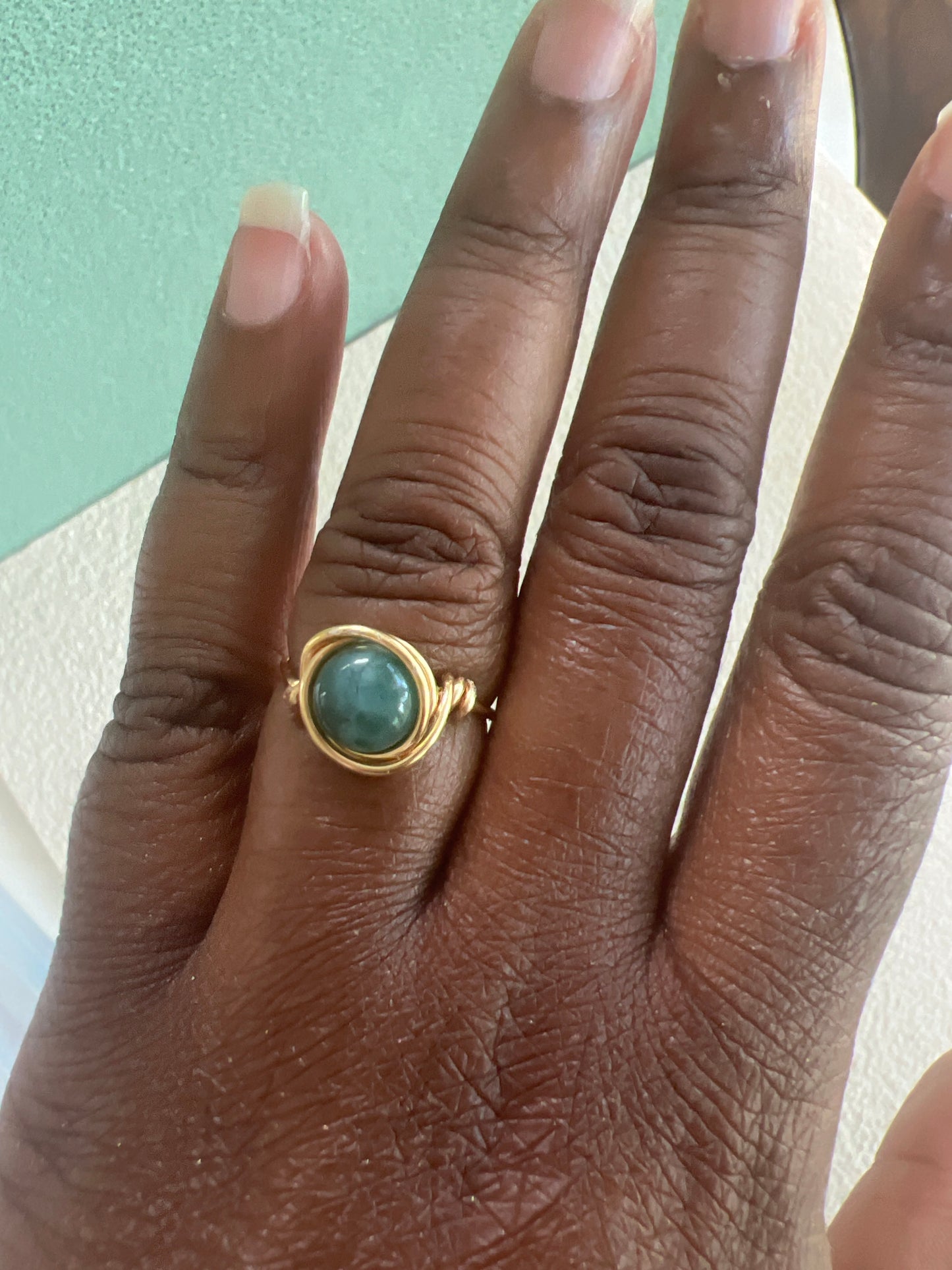 Simple Gemstone Wrap Ring