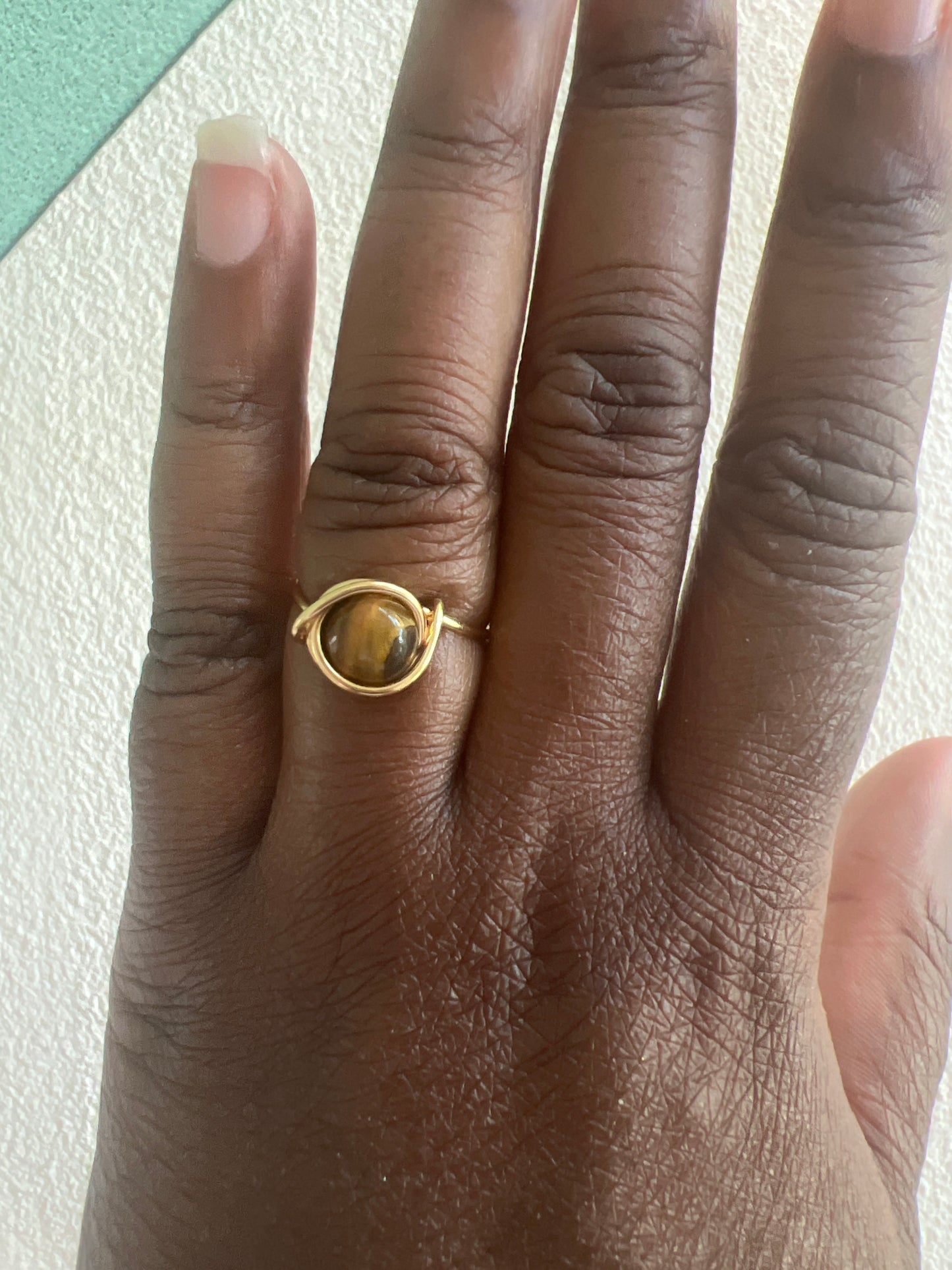 Simple Gemstone Wrap Ring