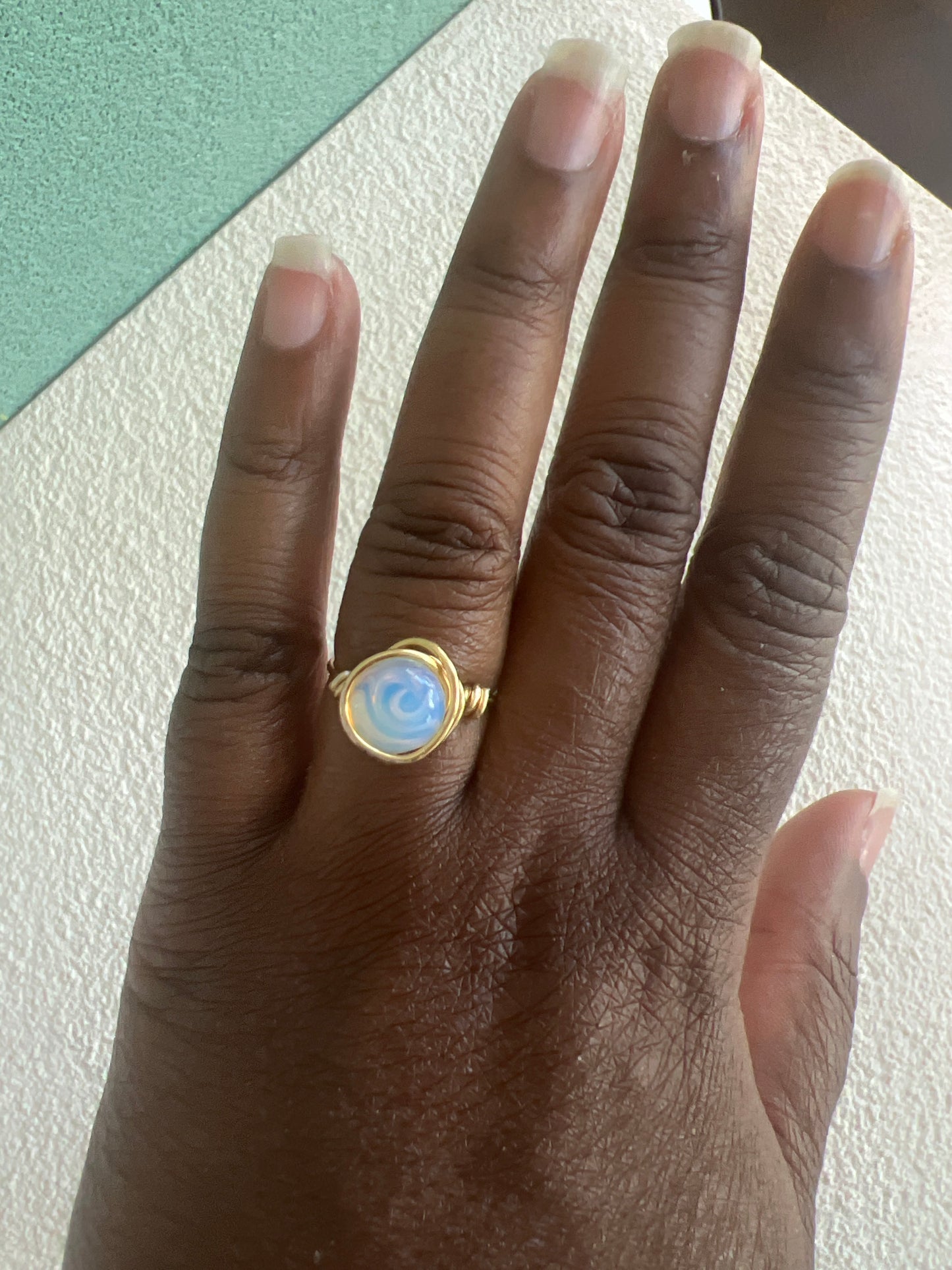 Simple Gemstone Wrap Ring