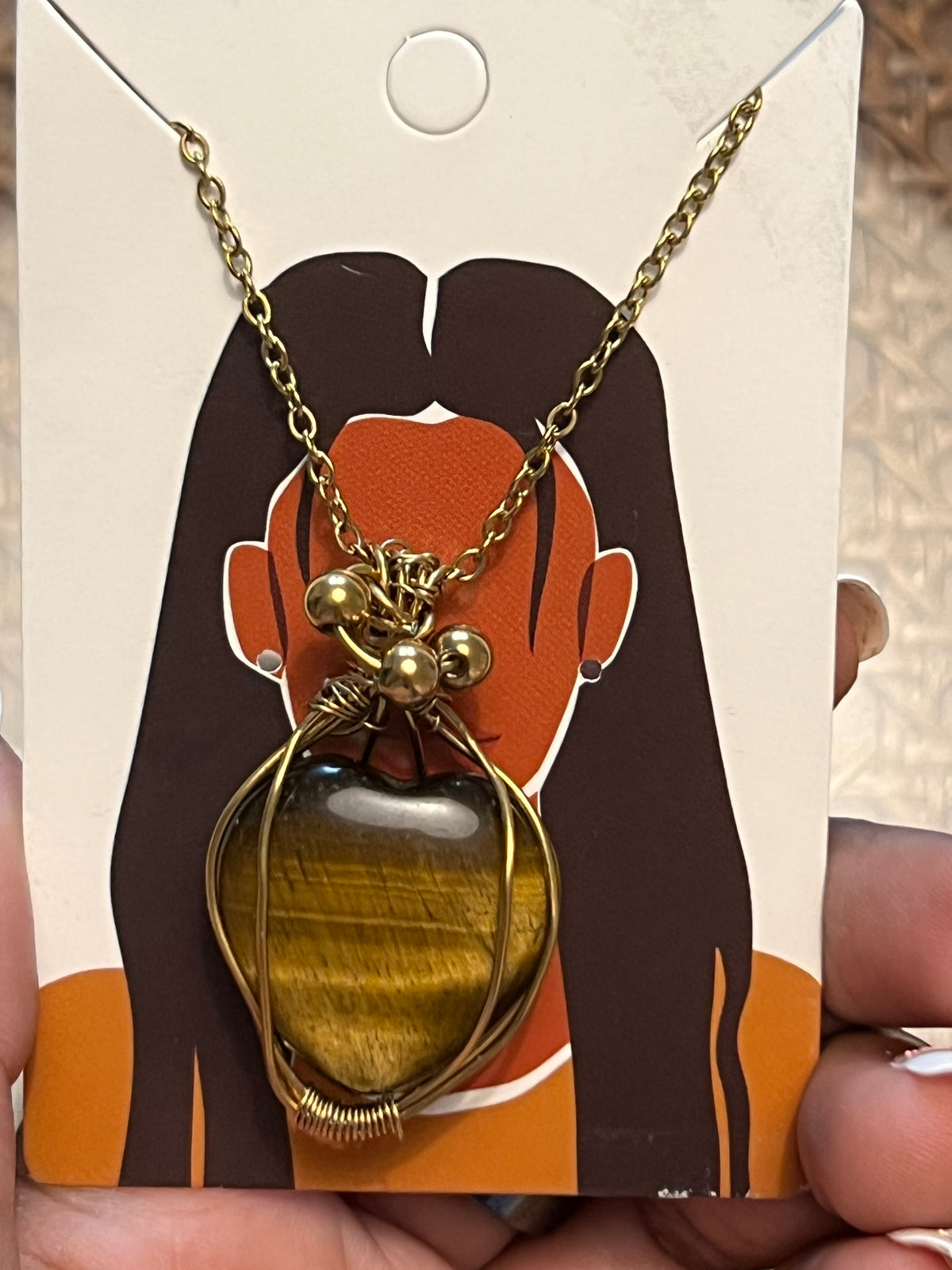 Heart Gemstone Necklace