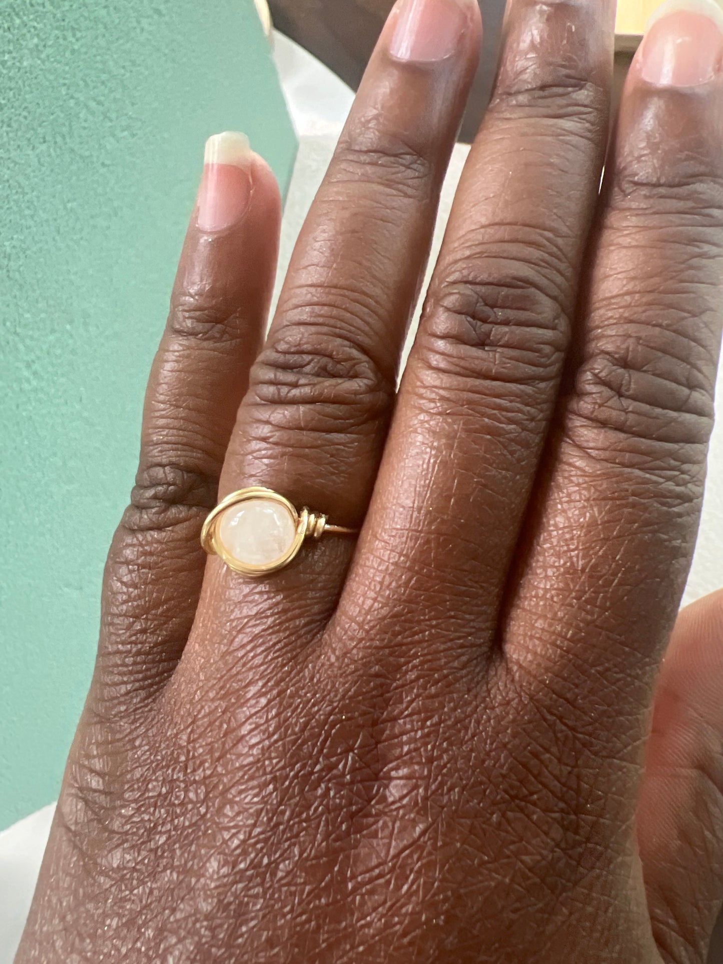 Simple Gemstone Wrap Ring