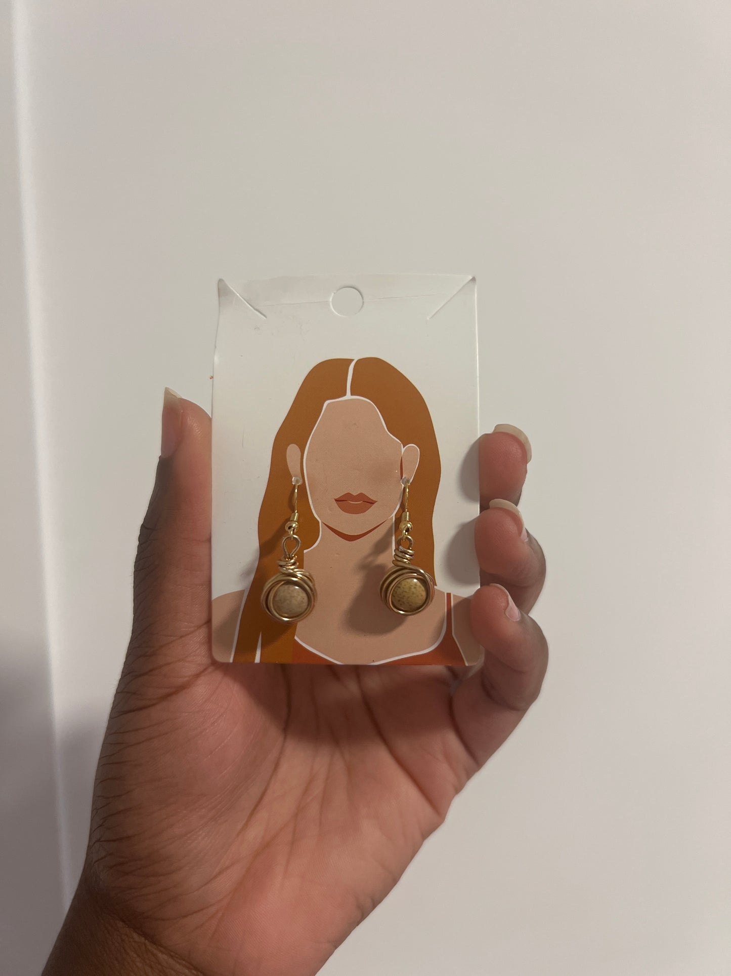 Simple Bead Dangled Earrings