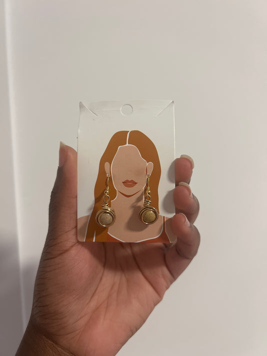Simple Bead Dangled Earrings