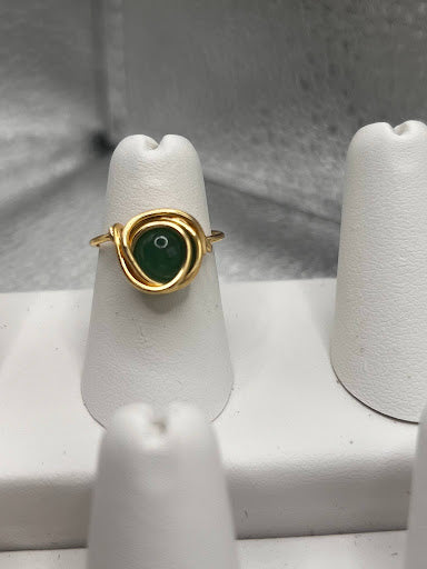 Simple Gemstone Wrap Ring