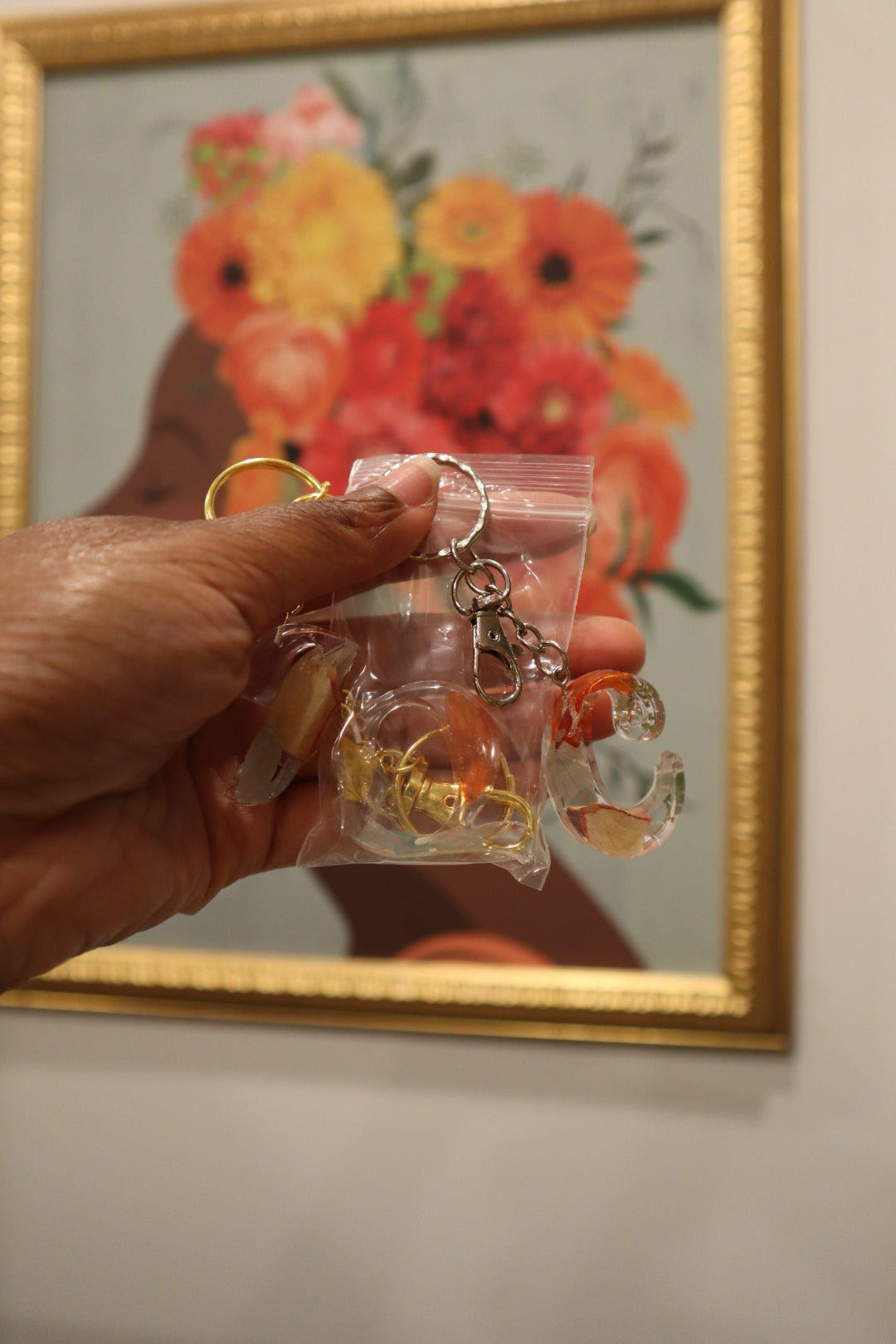 Floral Resin Keychains