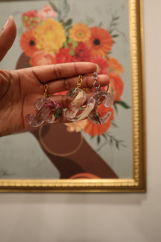 Floral Resin Keychains